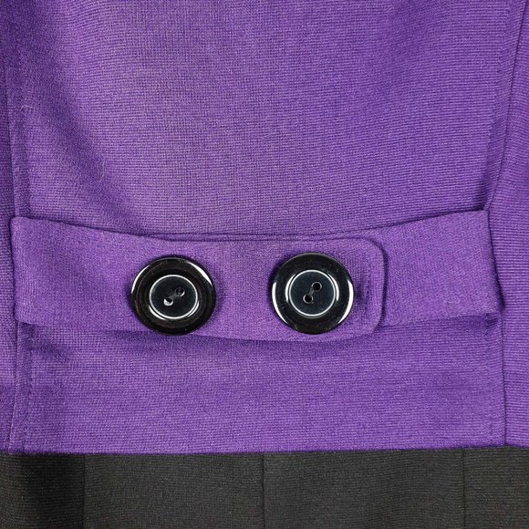 Robbie Bee Dress with Blazer Suit Set, Size 10. Black Purple. 50s Pin Up Retro - Picture 9 of 16